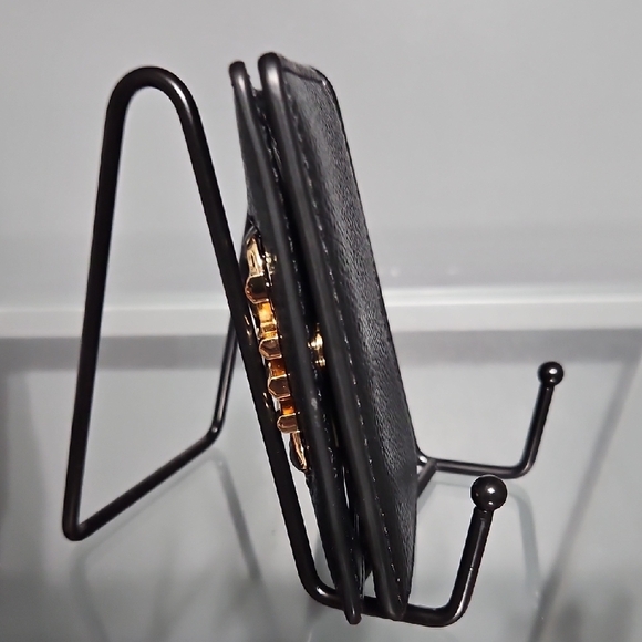 Michael Kors Black slime bifold Wallet with Gold Logo NWT - Picture 13 of 13